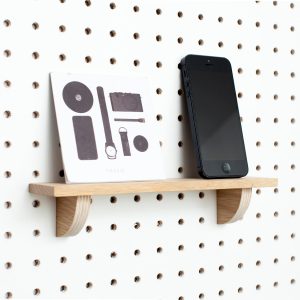 Mini Wooden Pegboard Shelf