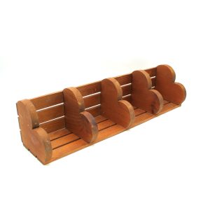 Charming vintage wood tabletop or wall shelf - rustic, small, heart shapes, bookshelf, knick knacks, storage, farmhouse, cottage style